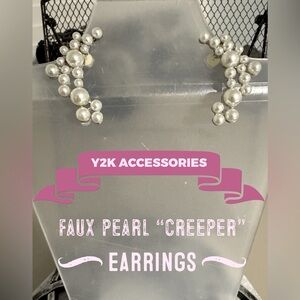 Earrings -Faux Pearl Creeper Earrings style